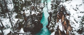 Kép - hegyi folyó télen (120x50 cm)
