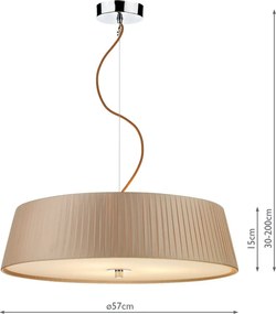 Dar Lighting WHEEL WHE0329 Függőlámpa 3x60W/E27 IP20