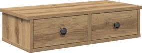 vidaXL Falipolc fiókokkal artisian tölgy 60x28x15 cm műszaki fa