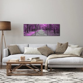 Kép - Út a parkon (órával) (90x30 cm)