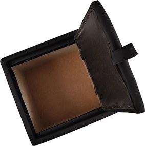 Box puff - POLY műbőr - fekete R