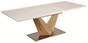 ALARAS asztal 140-200x85 SONOMA/fehér