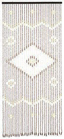 Natúr színű bambusz függöny ajtóra 90x200 cm Rhombus – Maximex
