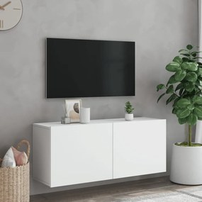 fehér falra szerelhető TV-szekrény 100 x 30 x 41 cm