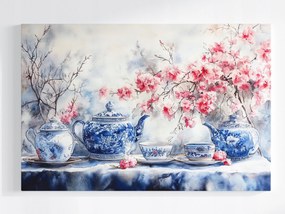 Poszter Japán Porcelán Virágzó Cseresznye Tea 60x40
