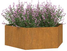 rozsda színű corten acél növénytartó 138x120x45 cm