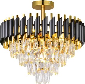 Brilagi - Felületre szerelt csillár ECLIPSE 7xE14/10W/230V Ø 48 cm fekete/arany