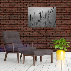 Üveg kép - Fűszálak (70x50 cm)