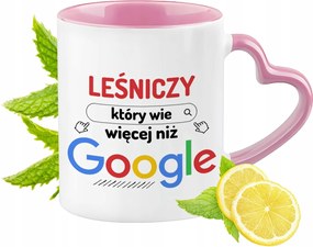 Erdész bögre Rózsaszín, Szív alakú füllel Kávé Ajándék