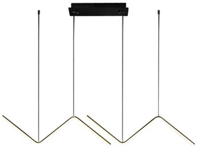 LED Csillár zsinóron VERTE 2xLED/11W/230V fekete