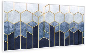 Klarstein Wonderwall Air Art Smart, infravörös hősugárzó, 120 x 60 cm, 700 W, kék csík