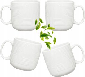 Porcelán Bögre Szett 390ML Fehér Ambition Irodai Kávé