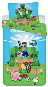 Minecraft Creeper Chaos ágyneműhuzat 140×200cm, 70×90 cm