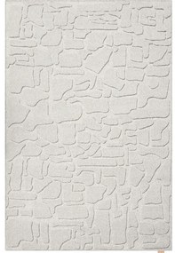 Világosszürke gyapjú szőnyeg 200x300 cm Morphic Dunes – Agnella