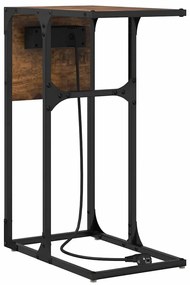 Éjjeli asztal Füstölt tölgy Faanyag