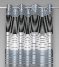 Gurulós függöny, Genny, kol.ezüst/fekete, 140x2