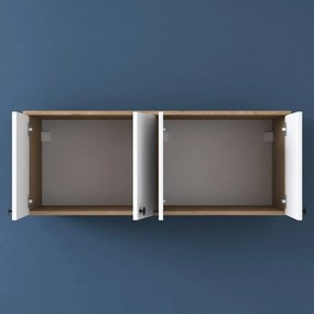 Bany Walnut and White fali szekrény