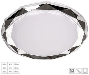 PREZENT 71336 ZAO Ufo Lámpa Fehér, Króm, Átlátszó LED IP20
