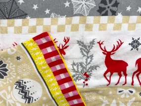 Flanel ágyneműhuzat CHRISTMAS TIME színes Ágyneműhuzat mérete: 70 x 90 cm | 140 x 200 cm