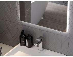 Mexen Sun, LED fürdoszobai tükör háttérvilágítással 50 x 70 cm, 6000K, páramentes, 9807-050-070-611-00