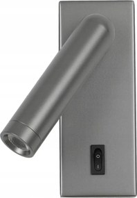 2,5W-os Led fali lámpa reflektorral és kapcsolóval Nova WL-46376-1-GR Italux