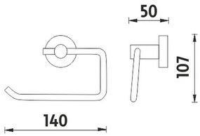 NIMCO UN 13055-26 - UNIX króm fényes WC papírtartó tartó