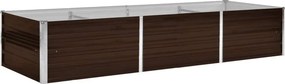 vidaXL barna horganyzott acél kerti magaságyás 240 x 80 x 45 cm