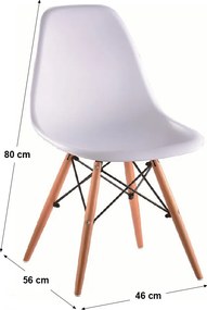 DIDIER III NEW modern 80cm étkezőgarnitúra 4 étkezőszékkel N