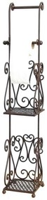 WC-papír tartó álló 2 polcos vintage fém