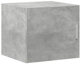 betonszürke szerelt fa vékony tárolószekrény 45 x 42,5 x 225 cm