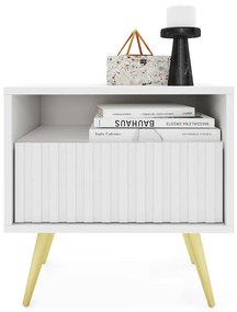 Éjjeliszekrény Biel B3  (fehér + arany). 1098855