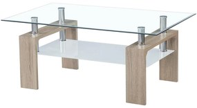 Dohányzóasztal Lieberman (szonoma tölgy + üveg + tejüveg) . 1116404
