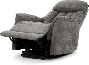 Szürke elektromos relaxfotel kábeles vezérléssel, szövet kárpitozással, TV-H9727 GREY2