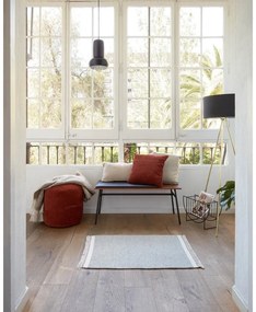 Fekete-barna bőrutánzat pad Carabel – Kave Home