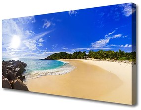 Vászonkép Sun Sea Beach Landscape 140x70 cm