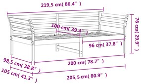 kanapéágy ágy matrac fehér 100x200 cm tömör fa fenyőfa