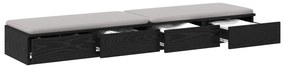 Éjjeli Asztal Fekete tölgy Szerelt fa 160 x 36.5 x 16.5 cm