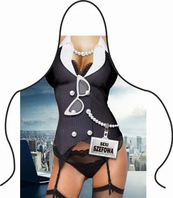 Kötény Főnöki kötény, Karácsonyi ajándék Női Anya Barátnő