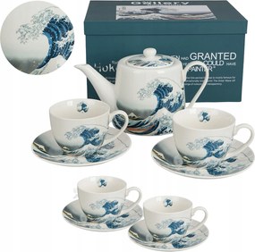 Főzőkancsó Szett 2 Csésze Csészealjjal The Great Wave Hokusai