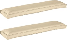 vidaXL Raklap párna készlet 2 pcs Bézs 150 x 40 x 8 cm Oxford Szövet