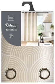 Bézs bársony függöny 135x260 cm Eva – douceur d'intérieur