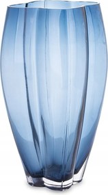 Üvegváza Kék 30x15cm Modern Sima Üveg