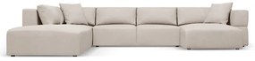 Bézs sarokkanapé (bal oldali-"U" alakú) Esther – Milo Casa