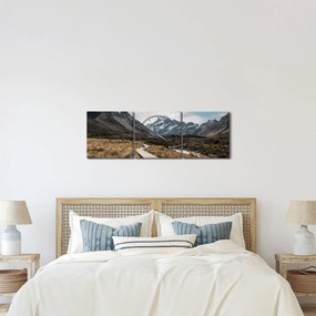 Kép - Sétány a hegységben Mt. Cook (órával) (90x30 cm)