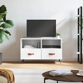 fehér szerelt fa TV-szekrény 80 x 36 x 50 cm