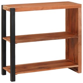 Könyvszekrény Barna, Fekete 80 x 30 x 75 cm Tömör Akácfa