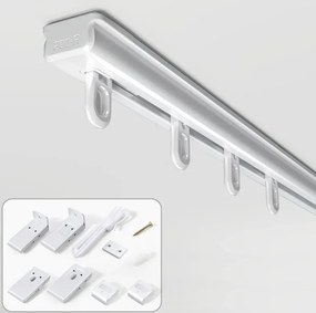 Alumínium Teleszkópos Kihúzható Függönykarnis 115 -210 Cm-es Függönyökhöz