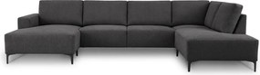 Antracitszürke zsenília sarokkanapé (jobb oldali-U alakú) Fabian – Scandic