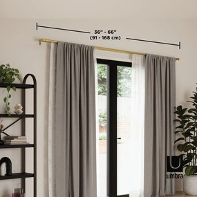 Acél bővíthető-dupla függönykarnis 91 - 168 cm Cappa – Umbra