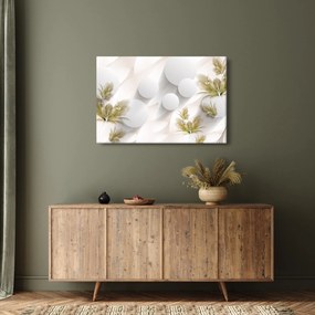 Kép - 3D körök virágokkal (90x60 cm)